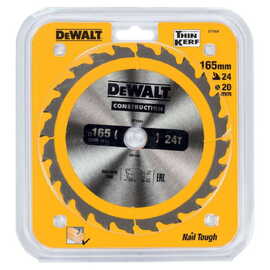 Диск пильный по дереву DeWalt CONSTRUCTION DT1934 165х20мм 24T