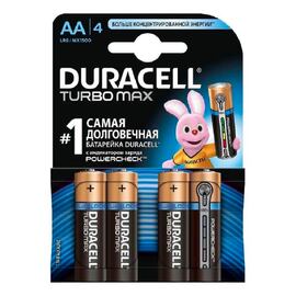 Элемент питания Duracell MX1500/LR6 (AA) Turbo BP4 4шт — Фото 1