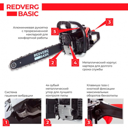 Бензопила REDVERG Basic GC-52C