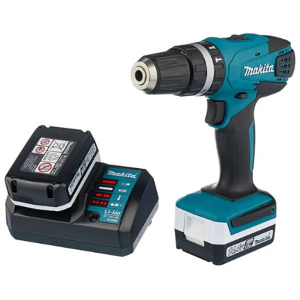 Аккумуляторная дрель-шуруповерт Makita HP347DWE ударная