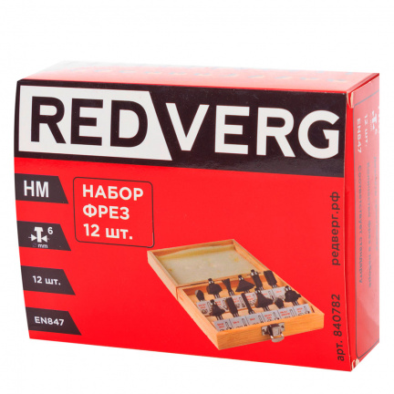 Набор фрез REDVERG 12шт (840782)