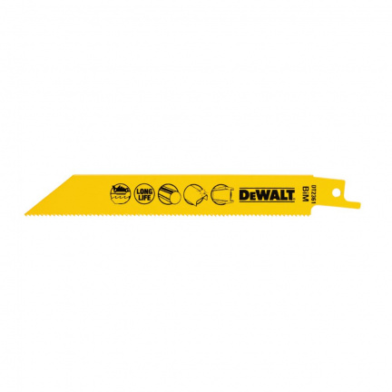 Полотно для сабельной пилы по металлу DeWalt DT2361 S922BF 152мм 5шт