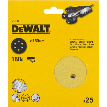 Круг шлифовальный DeWalt DT3136 150мм 80G