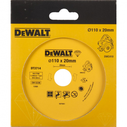 Диск алмазный по керамике DeWalt DT3714 110х20мм