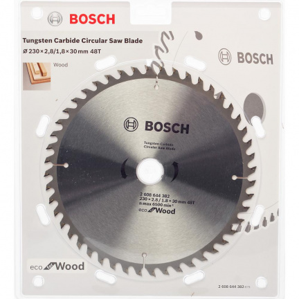 Диск пильный по дереву Bosch ECO 230х30мм 48T (382)