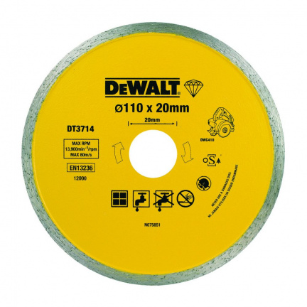 Диск алмазный по керамике DeWalt DT3714 110х20мм